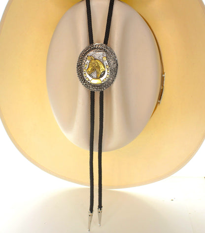 57mm x 49mm Western Horse Bolo Tie, made in USA, each