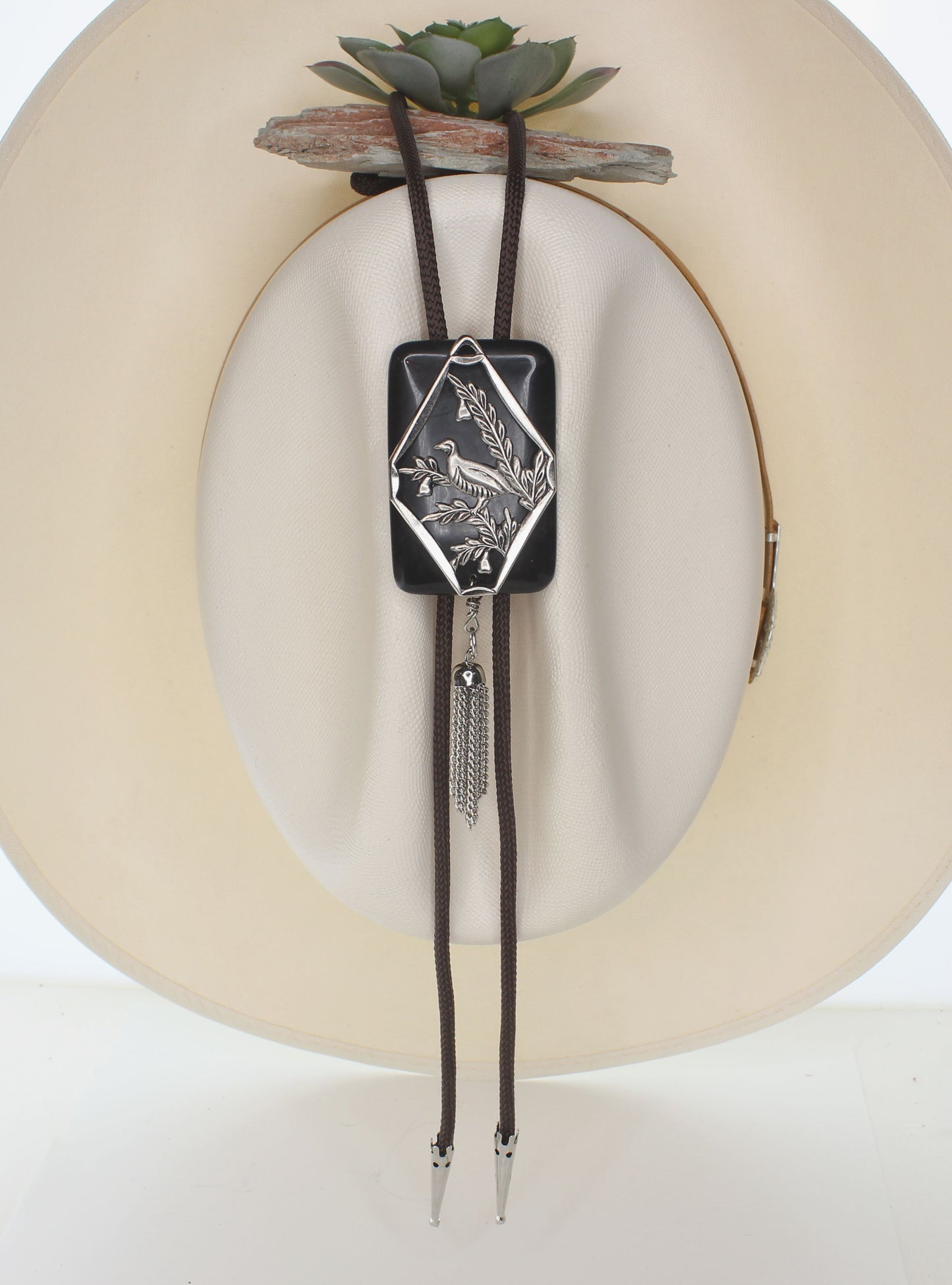 60mm x 39mm Blackstone Blossom Bolo, made in USA, each