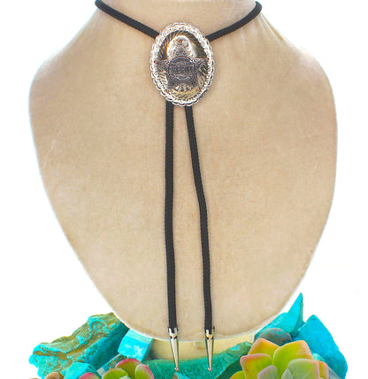 55mm x 42mm Sheriff Star Bolo Tie, made in USA, each