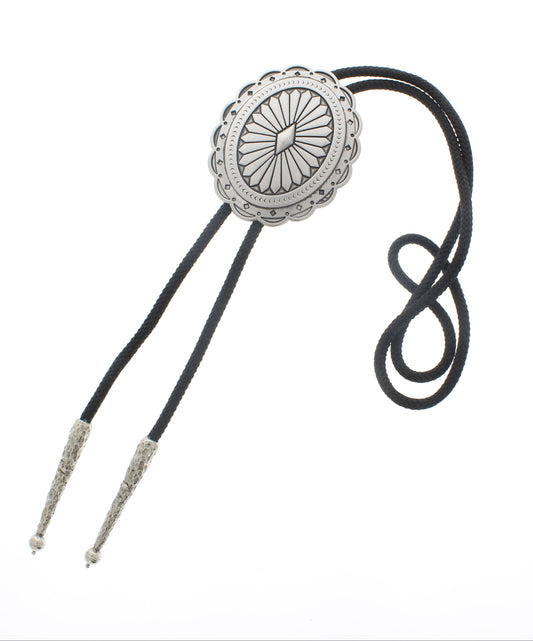 73mm x 60mm Silver Sunburst Bolo, made in USA, each