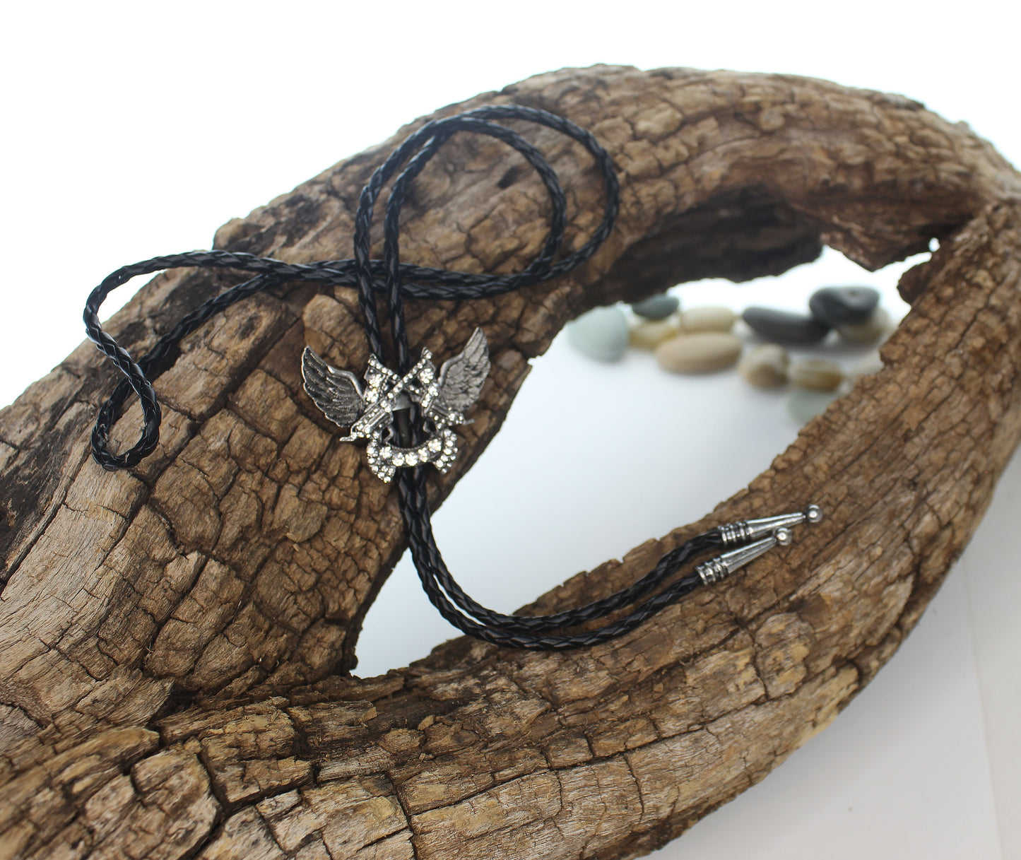 Outlaw's Oath Bolo Tie, Made in USA, 38mm x 51.9mm