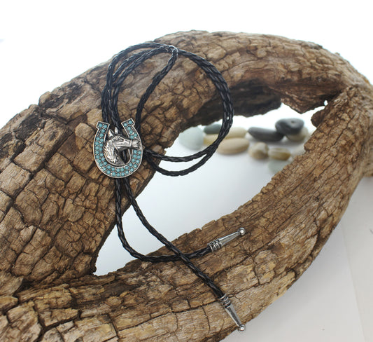 Iron Hoof Bolo Tie, Made in USA, 38.1mm x 32.1mm