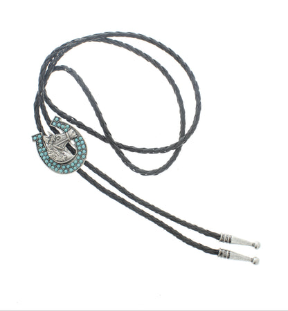 Iron Hoof Bolo Tie, Made in USA, 38.1mm x 32.1mm