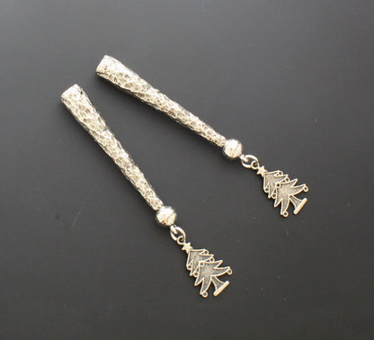 Evergleam – Christmas Tree Bolo Tips with Golden Stone Rods, Made in USA, 83.7mm, pair