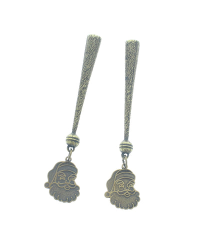 Crimson Ride – Santa Bolo Tips with Festive Sleigh Medallions, made in USA, 85.9mm, pair