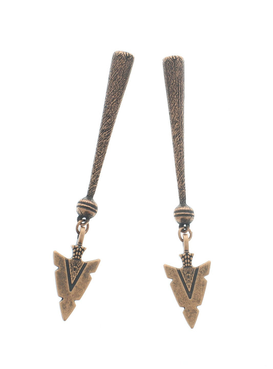 Copper Path – Geometric Arrowhead Bolo Tips, Made in USA, 90.7mm, pair