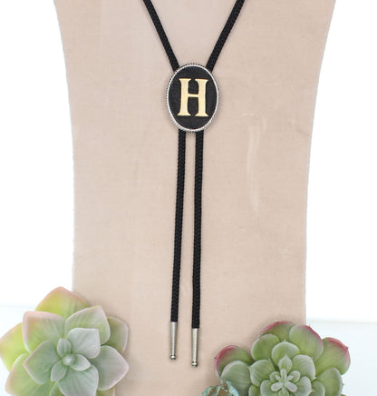 44mm x 34mm Personalized Alphabet Bolo Tie, made in USA, each