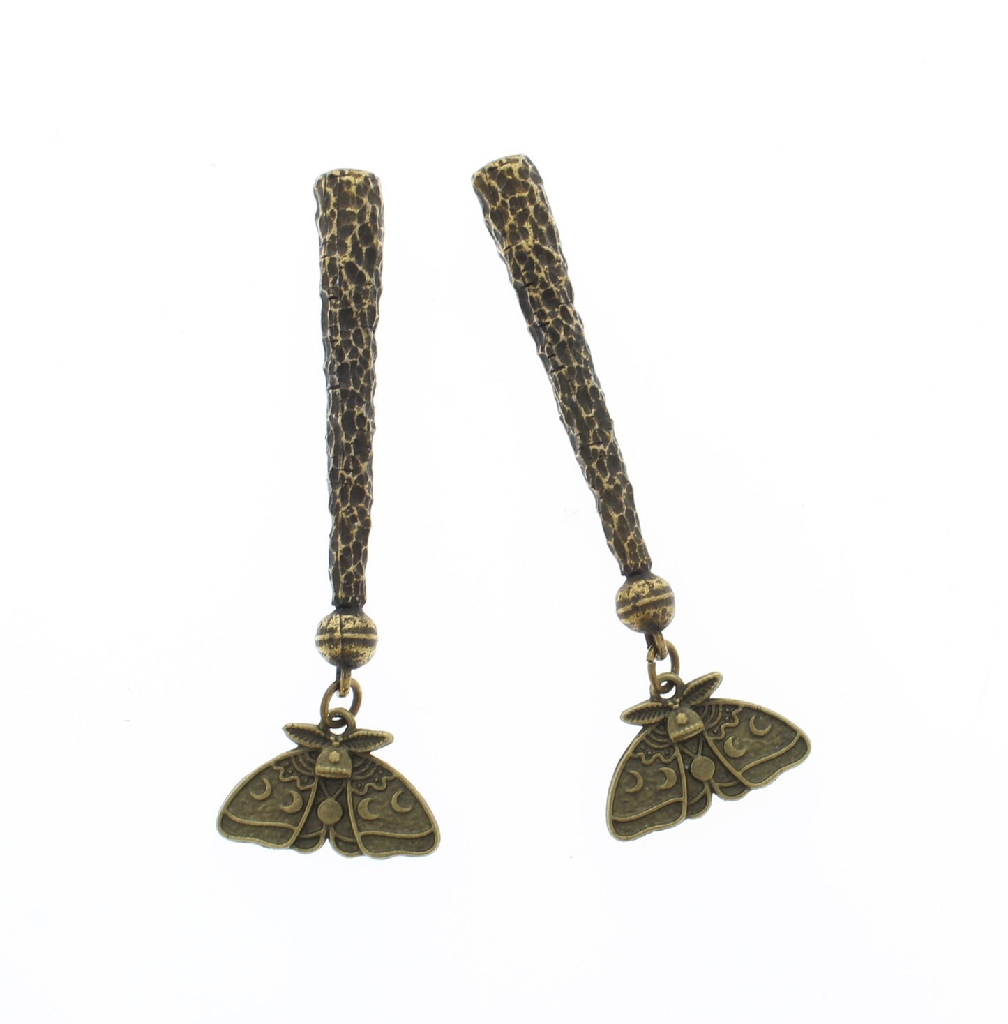 Twilight Wings – Moth Bolo Tie Tips in Antique Brass or Silver