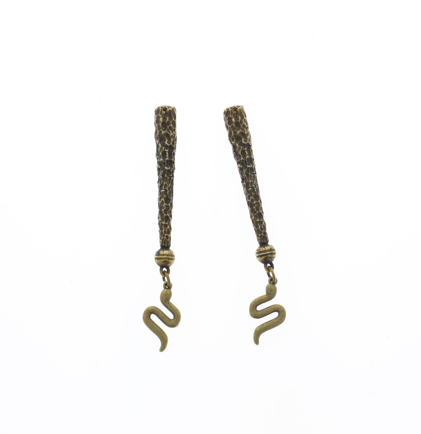 Serpent’s Path – Bronze Bolo Tie Tips with Snake Charms