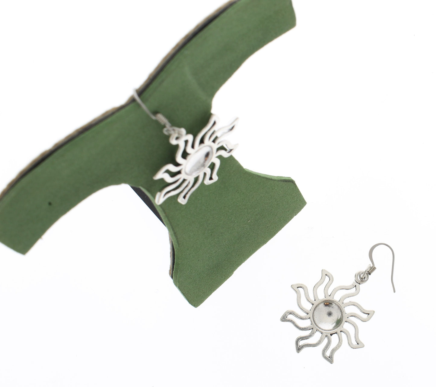 Solar Flare – Handcrafted Silver Sunburst Earrings
