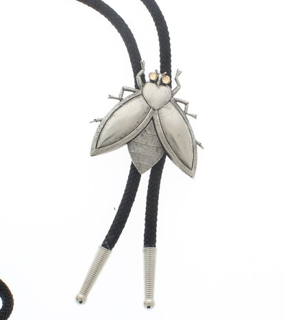 49mm Silver Flying Insect Bug Bolo Tie, made in USA, each