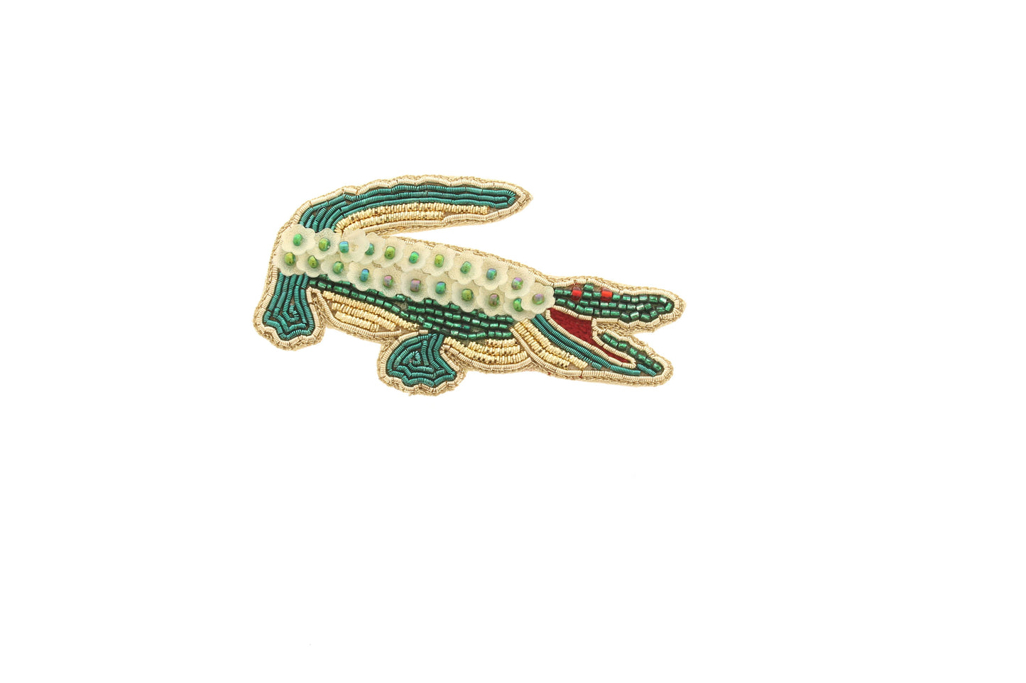 39mm x 70mm Glitter Gator Pin, Jackets, Hats, Purses, each