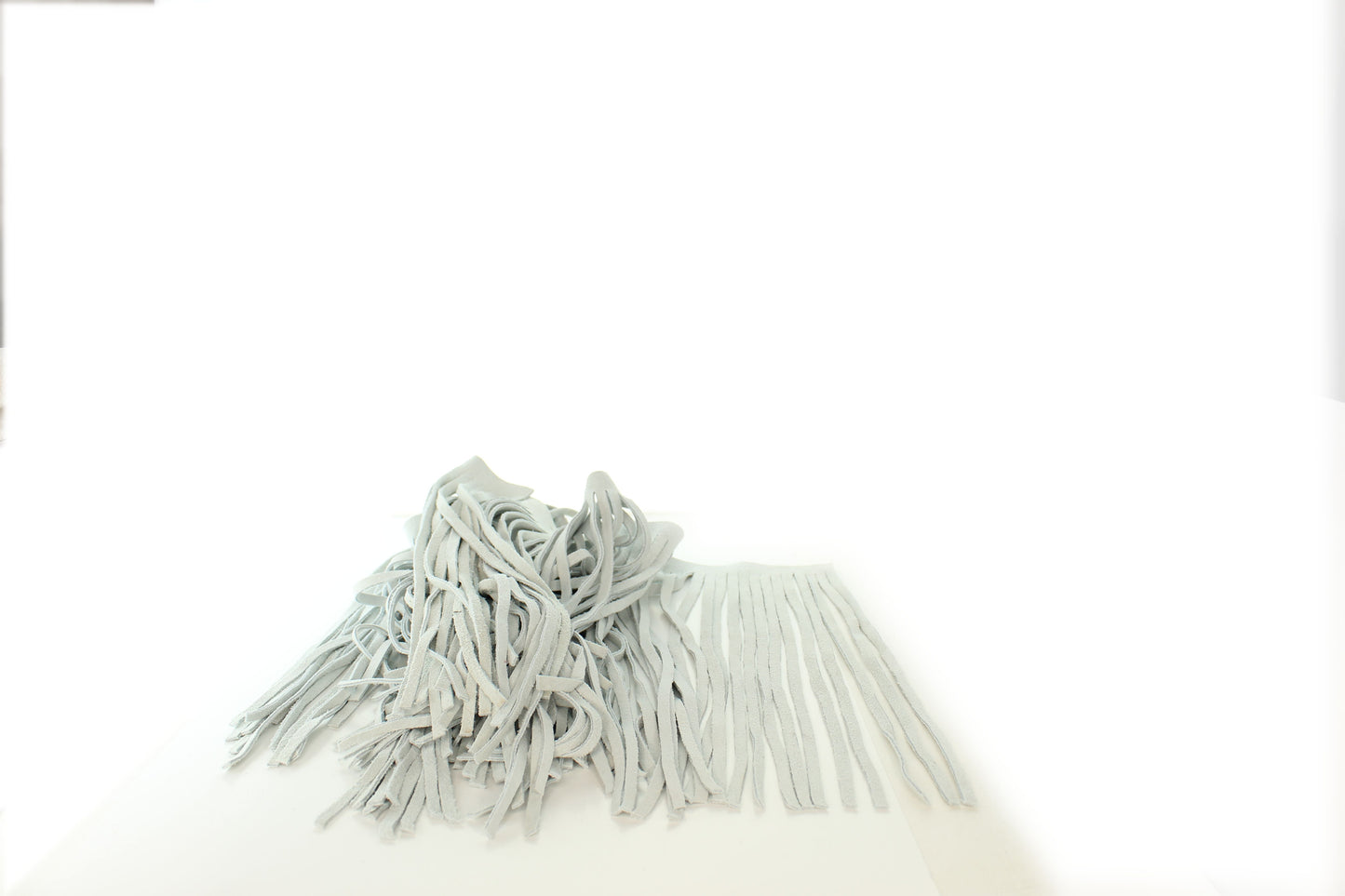 Leather Fringe Taupe, 10" length with 1/2" bias at top, Made in USA, Sold by the FOOT (12 inches)