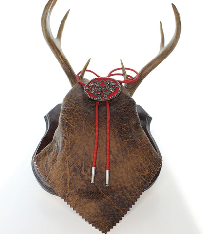 Crimson Sovereign: The Dragon's Reign Bolo Tie, Made in USA, 63.6mm x 51.3mm