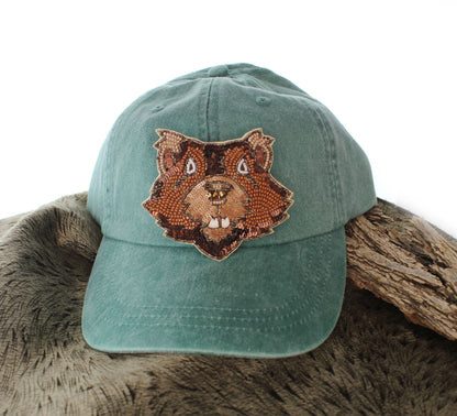 79mm x 84mm Beaver Embroidered Pin – Handmade Animal Brooch, each