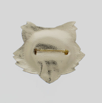 79mm x 84mm Beaver Embroidered Pin – Handmade Animal Brooch, each