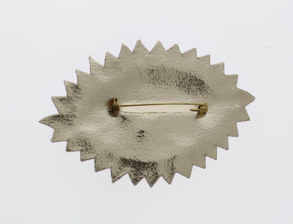 61mm x 90mm Pink Evil Eye Beaded Pin – Handmade Embroidered Brooch, each