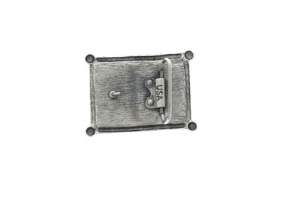 Red Mesa, Silver buckle, Made in USA, 66.2mm x 87.6mm