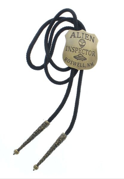 52mm x 45mm Alien Inspector Roswell Bolo Tie, made in USA, each
