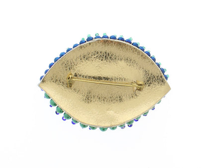 50mm x 69mm Sequin Evil Eye Hat Pin Brooch, each