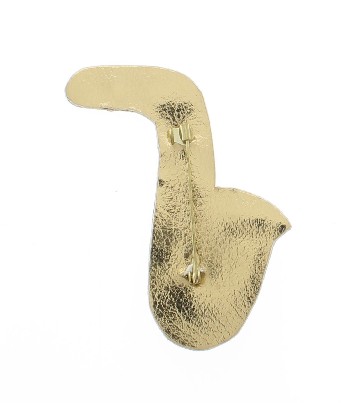 70mm x 66mm Sequin Saxophone Hat Pin Brooch, each