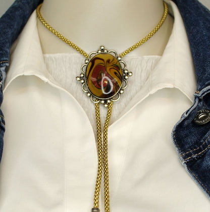 56mm x 47mm Desert Sunset Swirl Bolo, made in USA, each