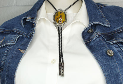 Painted Ember Bolo Tie, made in USA, each 38.9mm x 67.2mm