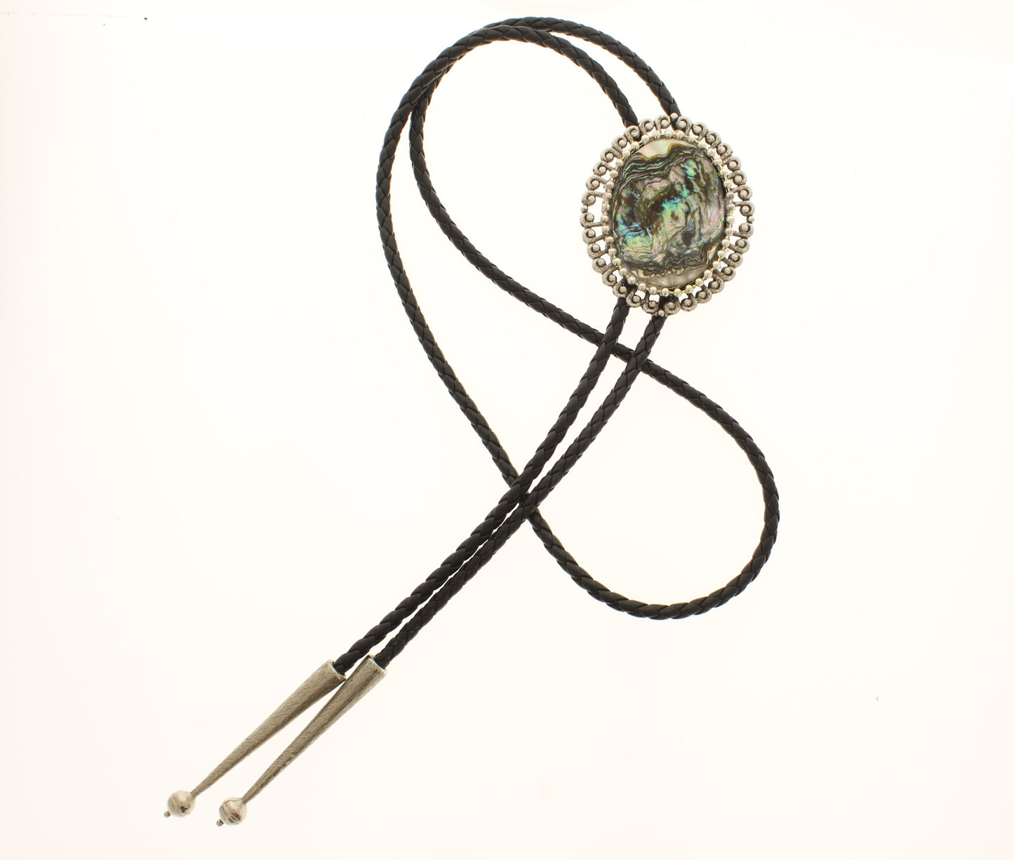 55mm x 46mm Aurora Abalone Bolo, made in USA, each