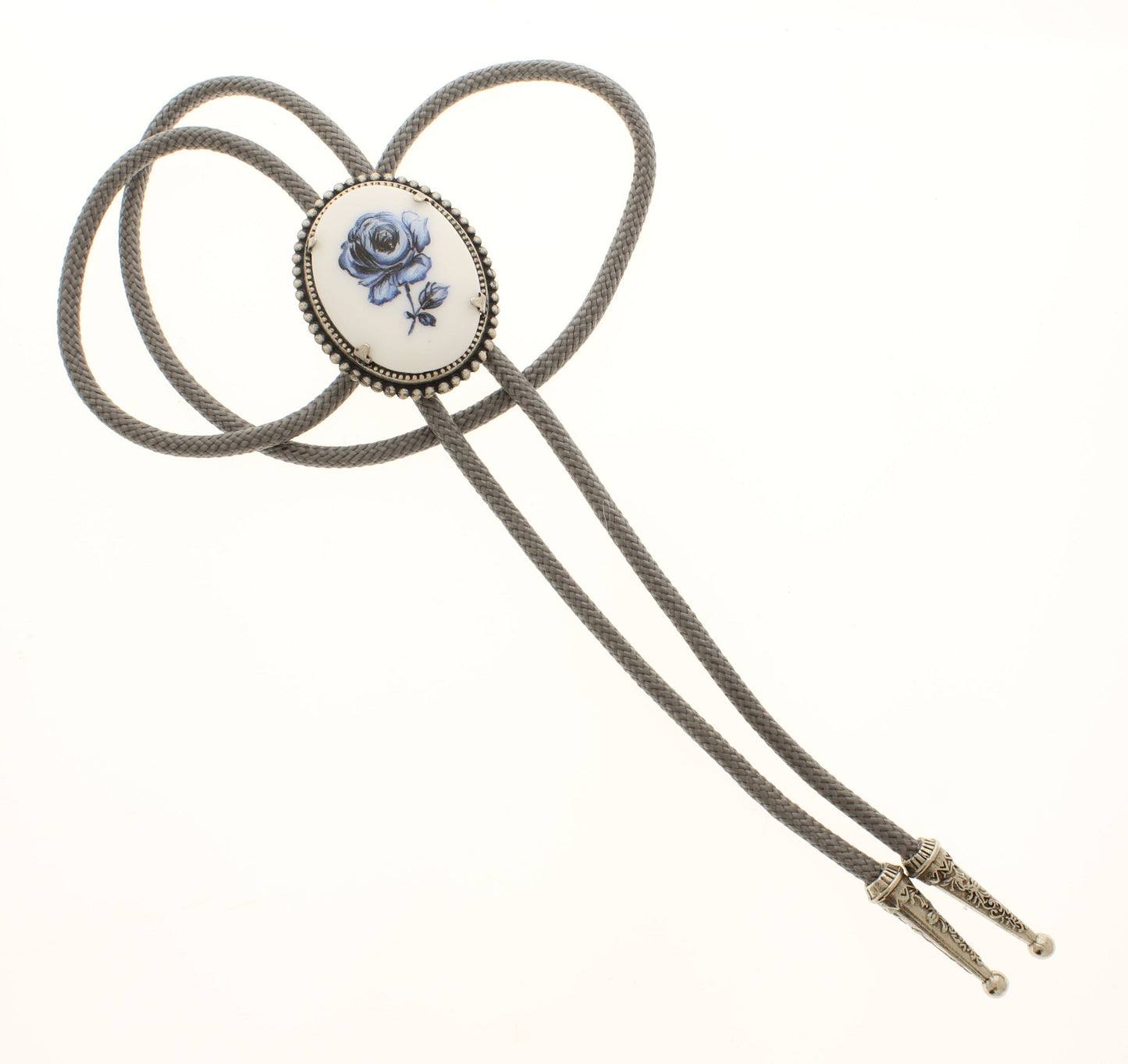 48mm x 38mm Blue Rose Heirloom Bolo, made in USA, each