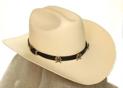 Skull March Hatband, adjustable length, Made in USA, Hat NOT included