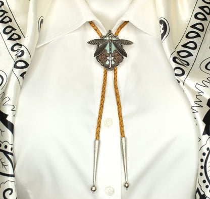 Skybound Spirit- Dragonfly Bolo Tie, Made in USA, 61.3mm x 59.3mm
