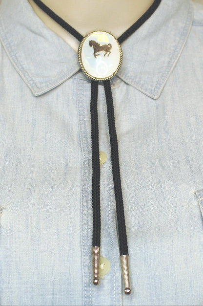 44mm x 35mm Midnight Stallion Bolo, made in USA, each