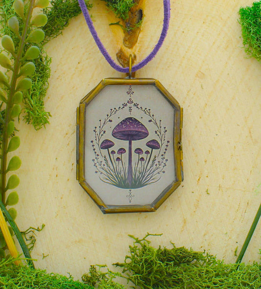 51mm x 42mm Enchanted Toadstool Locket, made in USA, each