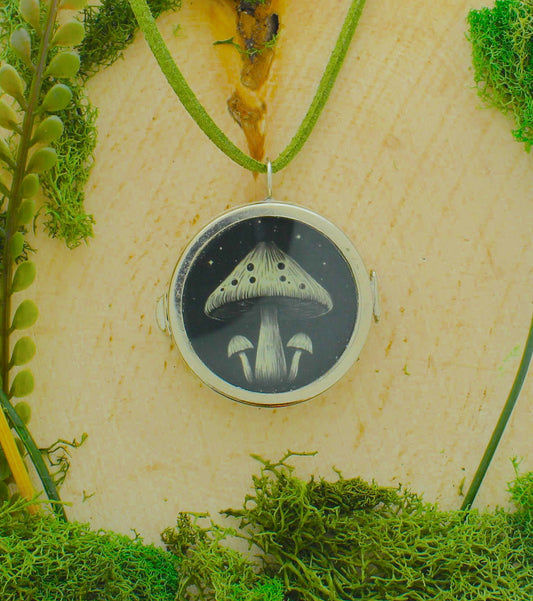 41mm Moonlit Toadstool Pendant, made in USA, each