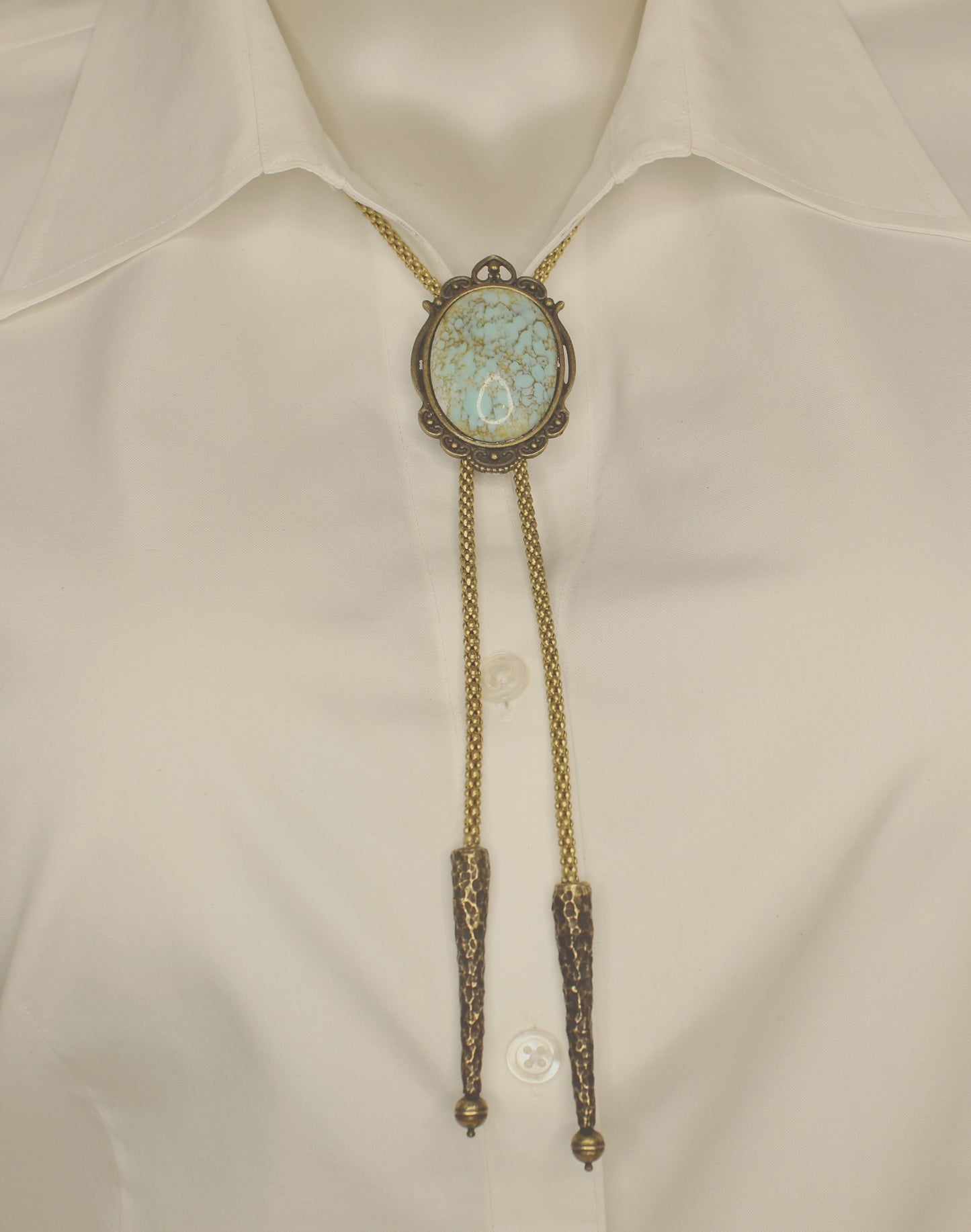 Sky Vein Bolo Tie, Made in USA, 38.7mm x 56.8mm