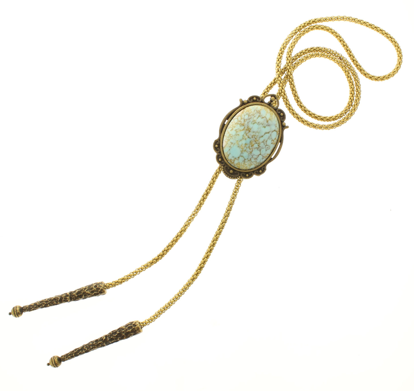 Sky Vein Bolo Tie, Made in USA, 38.7mm x 56.8mm