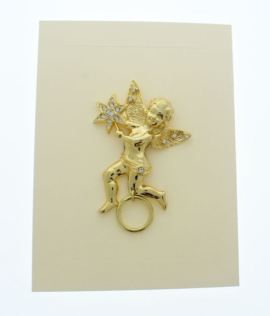 87mm x 58mm Angel of Vision Eyeglass Brooch, made in USA, each