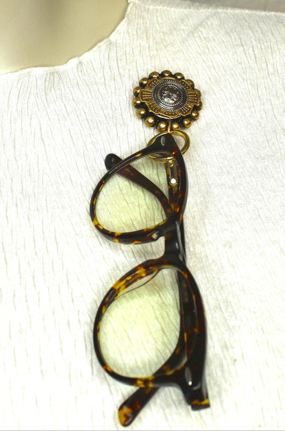 33mm Southwest Sunburst Eyeglass Clip, made in USA, each