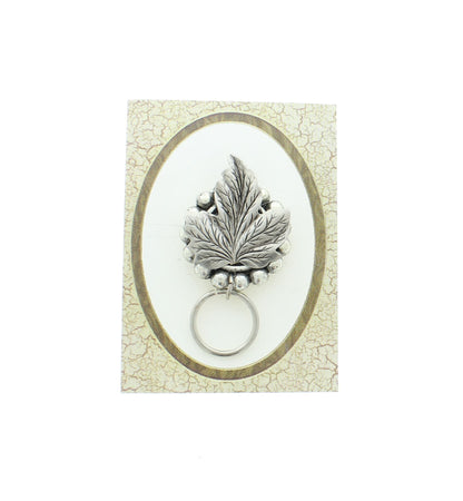 43mm x 33mm Silver Leaf Eyeglass Holder, made in USA, each