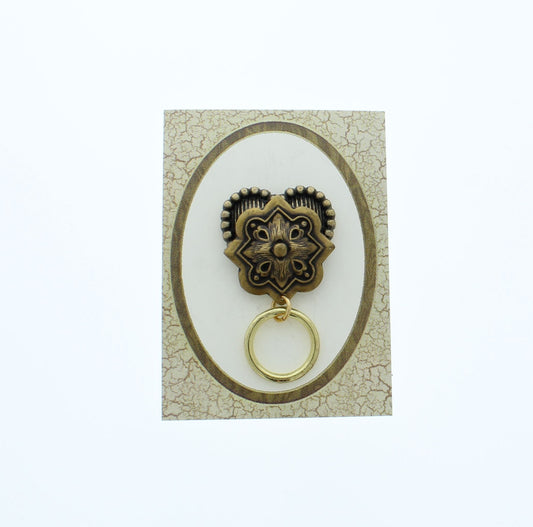 34mm x 32mm Golden Prairie Blossom Eyeglass Holder, made in USA, each