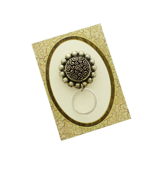 33mm Antique Scroll Eyeglass Holder, Antique Silver or Antique Gold, made in USA, each