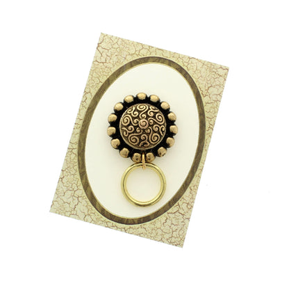 33mm Antique Scroll Eyeglass Holder, Antique Silver or Antique Gold, made in USA, each