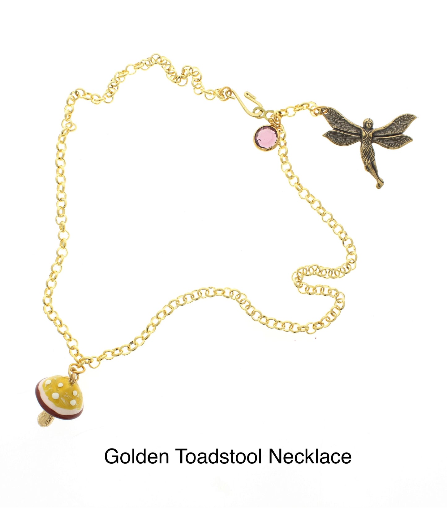 Mushroom Fairy Necklace, made in USA, each