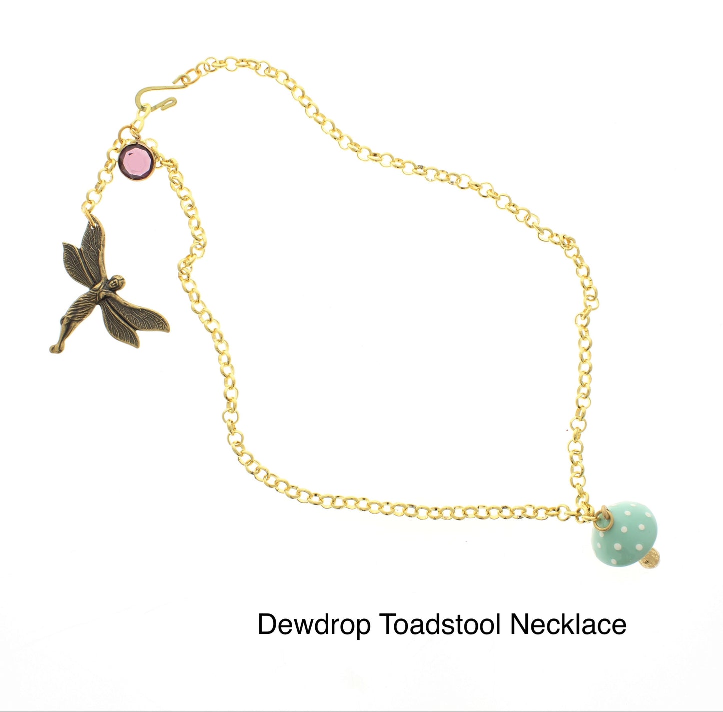Mushroom Fairy Necklace, made in USA, each