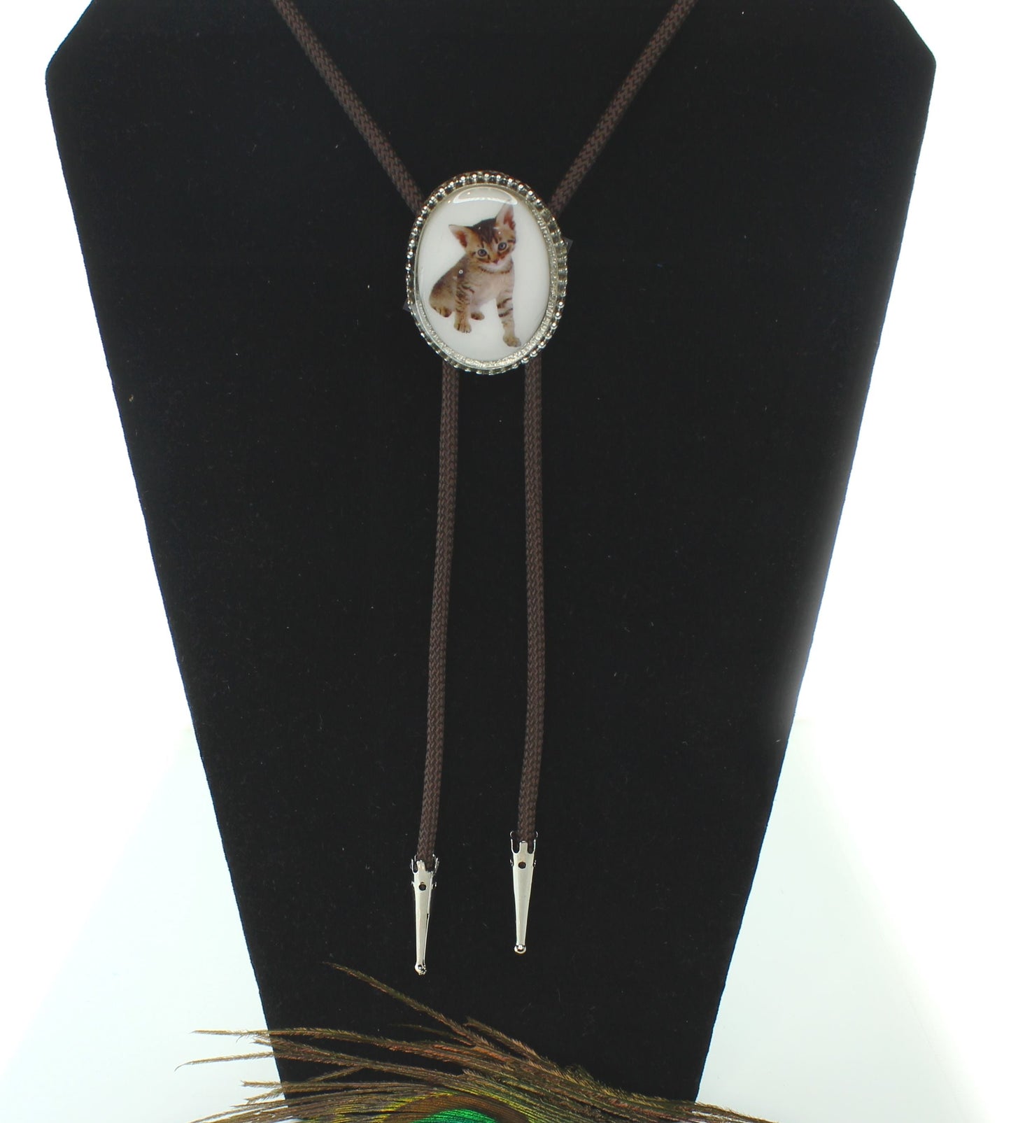 48mm x 36mm Resin Kitten Portrait Bolo, made in USA, each