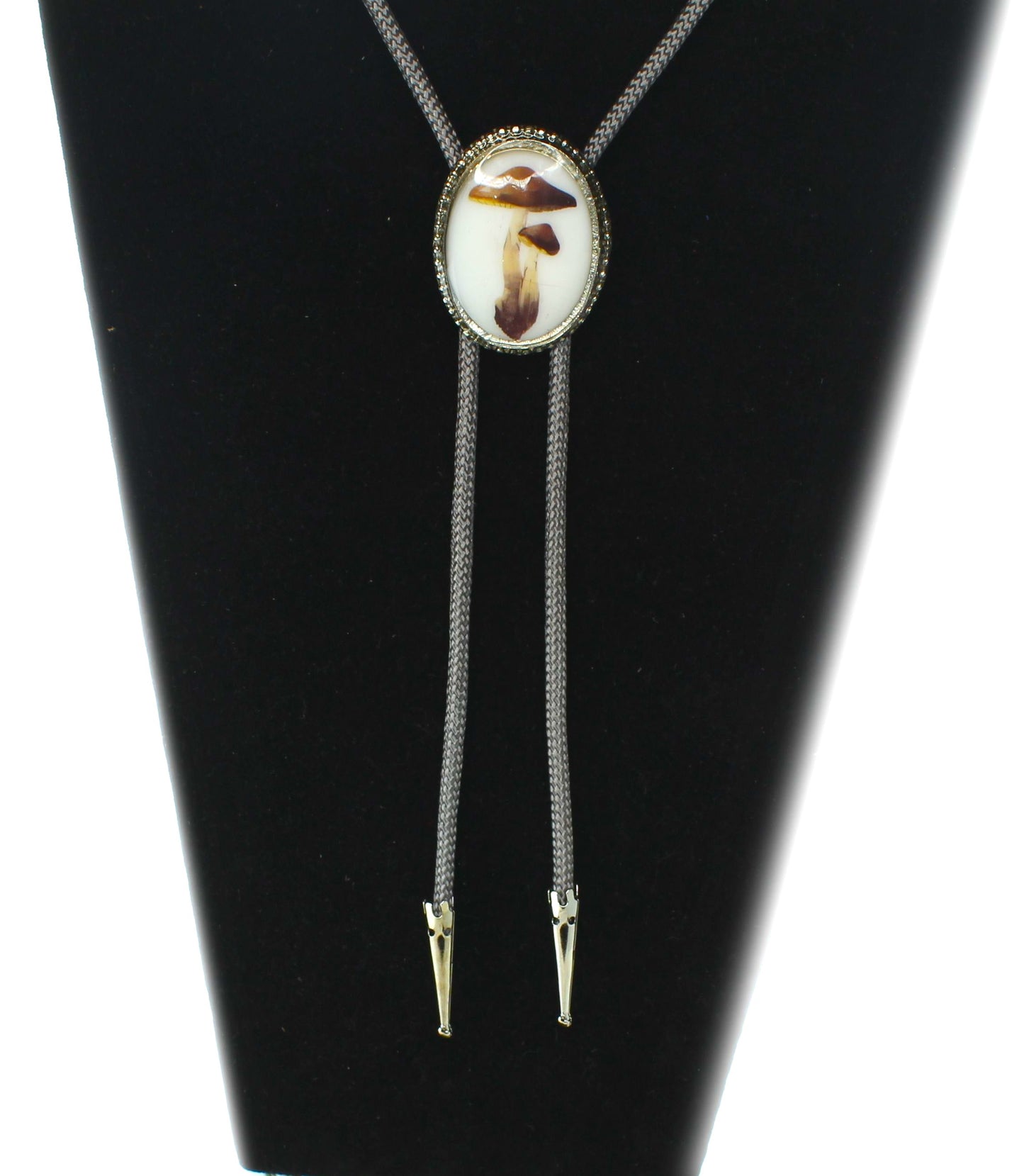 48mm x 36mm Resin Mushroom Western Bolo, made in USA, each