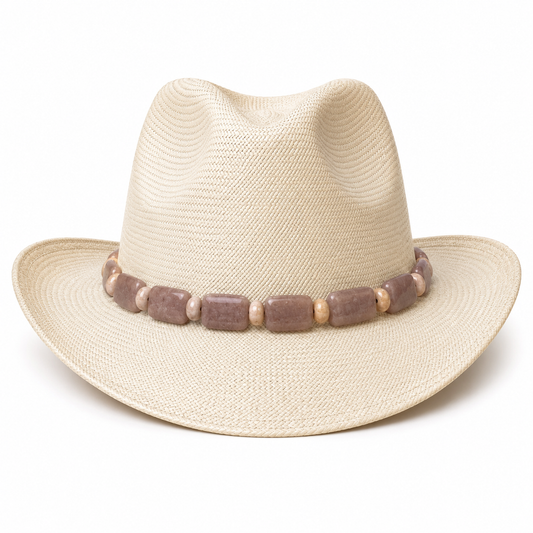 Desert Blush Beaded Western Hat Band, made in USA, each