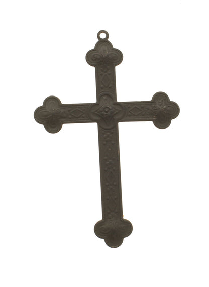 53mm x 76mm  Cross Pendant, Classic Silver or Rustic, Made in USA, Pack of 2