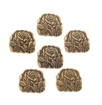 Rose Vintage  Metal Stamping, pk/6