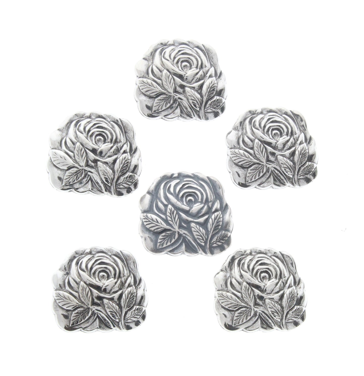 Rose Vintage  Metal Stamping, pk/6